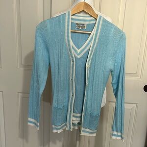 Vintage Loubella Extendables 2 piece Vest & Sweater Set